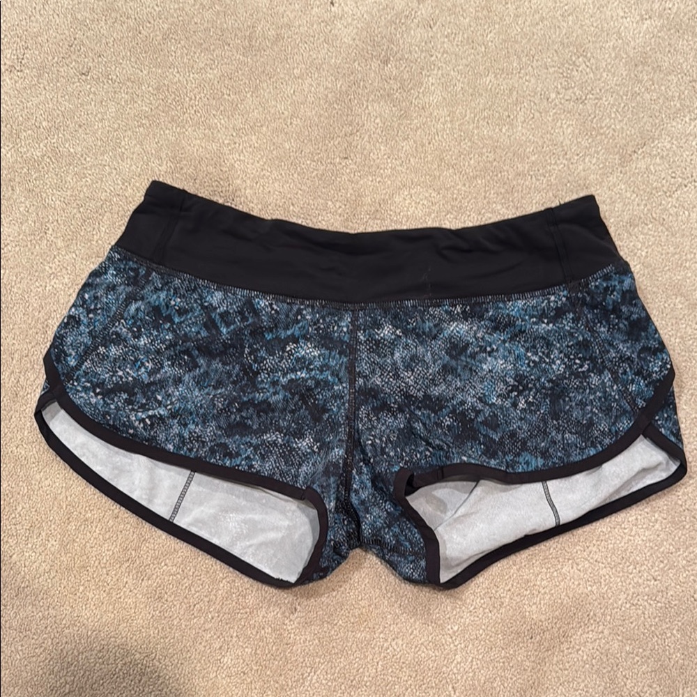 lululemon athletica Black and Blue Athletic Shorts